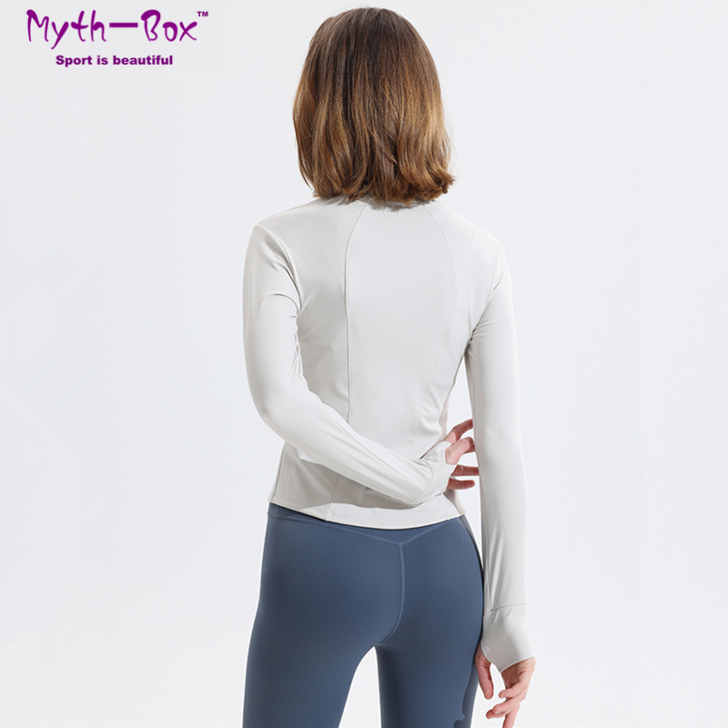 秋の女性ヨガシャツ長袖ランニングスポーツスウェットシャツジッ - Yoga Fitness Qc のレビューと価格