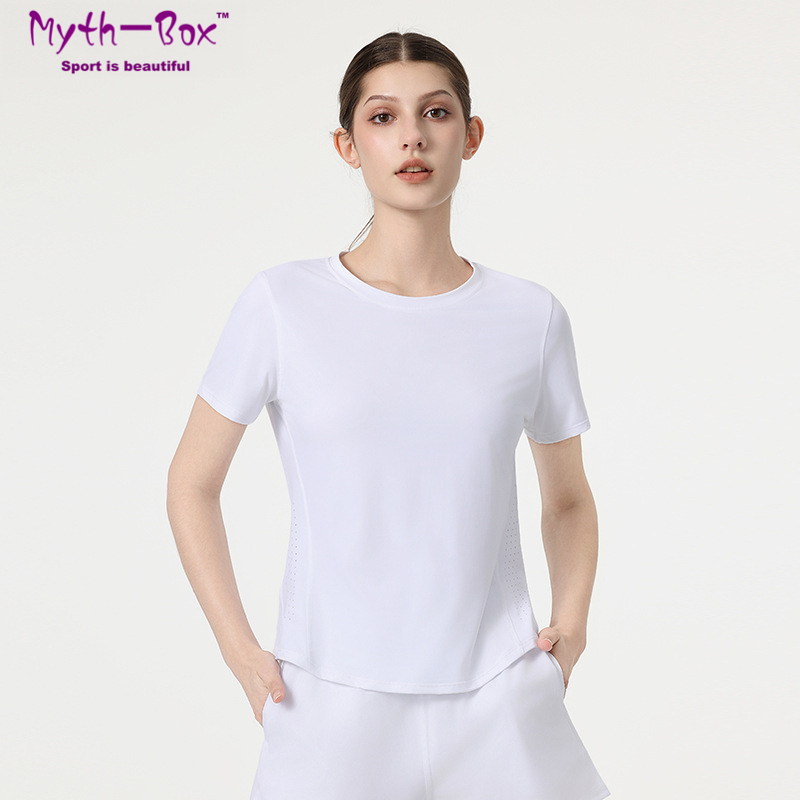 夏の女性のヨガシャツルーズ半袖 Tシャツメッシュ通気性ランニ - Yoga Fitness Qc のレビューと価格