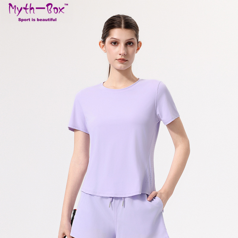 夏の女性のヨガシャツルーズ半袖 Tシャツメッシュ通気性ランニ - Yoga Fitness Qc のレビューと価格
