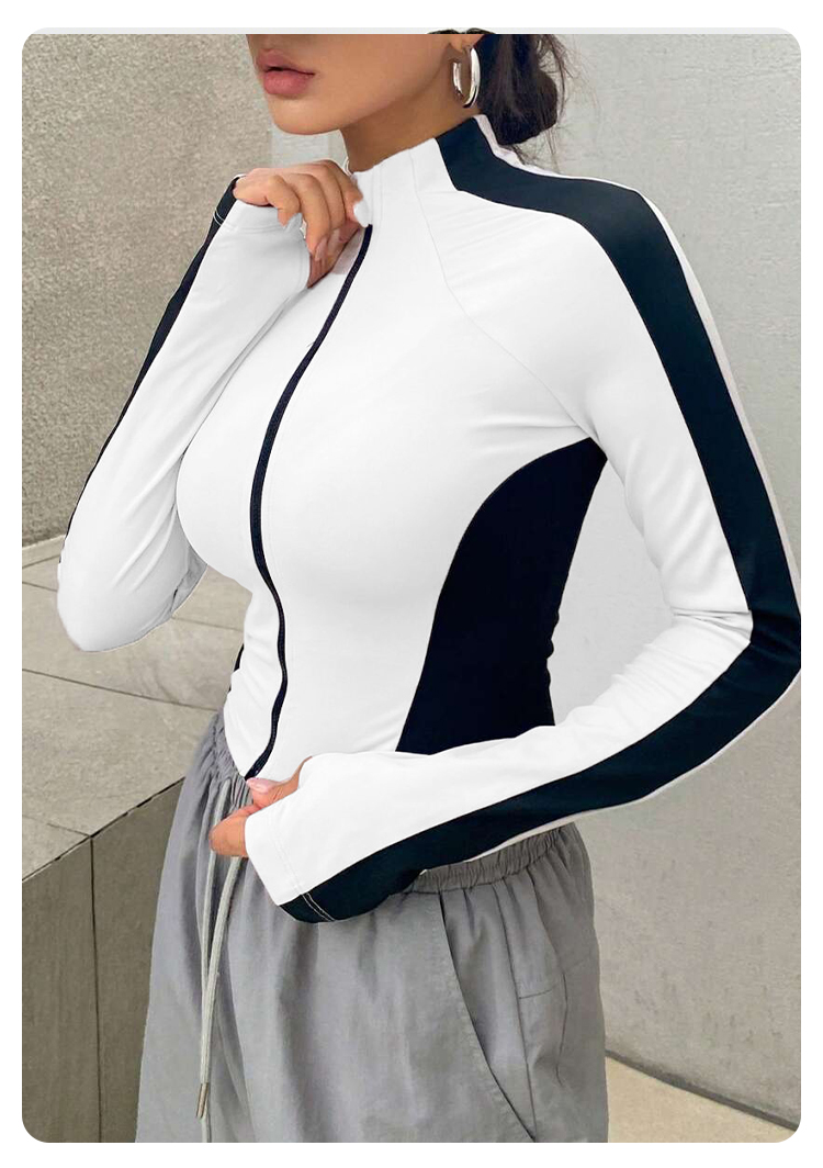 ヨガ服スタンドアップカラージャケットアウトドアスポーツ長袖女 - Fitness Yoga のレビューと価格